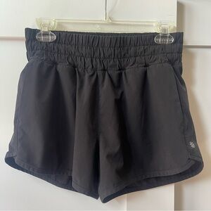 Athleta Girl XXL/16 Black Athletic Shorts with Elastic Waistband